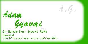 adam gyovai business card